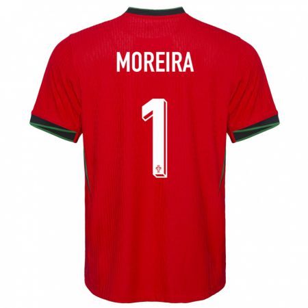 Kandiny Niño Camiseta Portugal Andre Moreira #1 Rojo 1ª Equipación 24-26 La Camisa Chile
