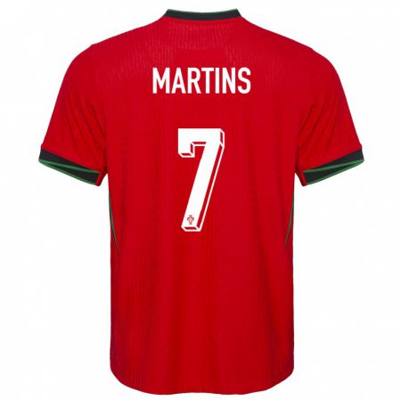 Kandiny Niño Camiseta Portugal Gil Martins #7 Rojo 1ª Equipación 24-26 La Camisa Chile