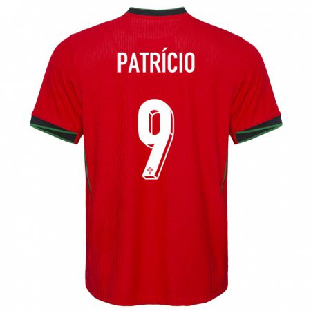 Kandiny Niño Camiseta Portugal Nuno Patricio #9 Rojo 1ª Equipación 24-26 La Camisa Chile