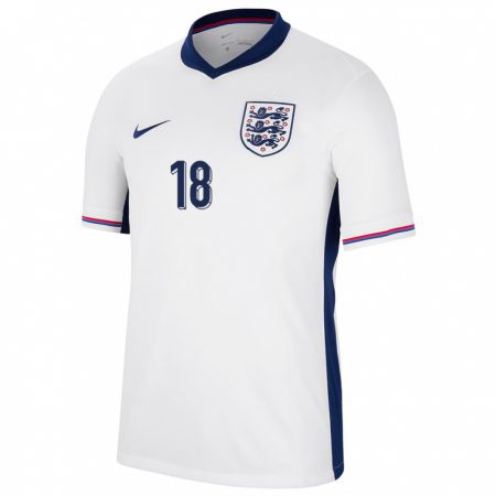 Kandiny Niño Camiseta Inglaterra Tommy Doyle #18 Blanco 1ª Equipación 24-26 La Camisa Chile