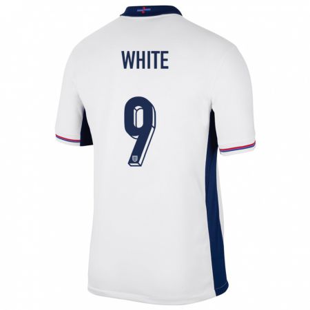 Kandiny Niño Camiseta Inglaterra Ellen White #9 Blanco 1ª Equipación 24-26 La Camisa Chile