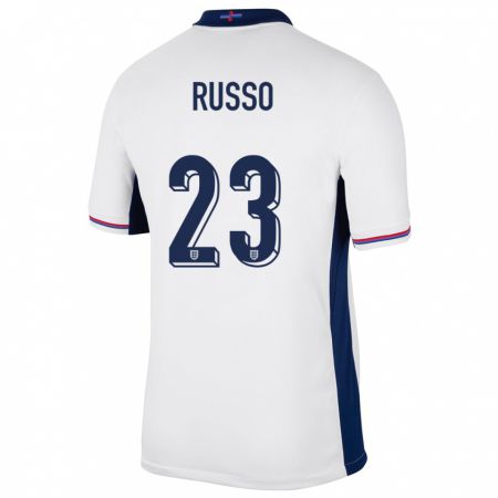 Kandiny Niño Camiseta Inglaterra Alessia Russo #23 Blanco 1ª Equipación 24-26 La Camisa Chile