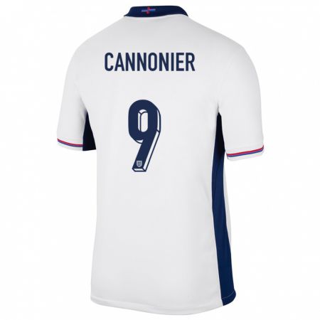 Kandiny Niño Camiseta Inglaterra Oakley Cannonier #9 Blanco 1ª Equipación 24-26 La Camisa Chile