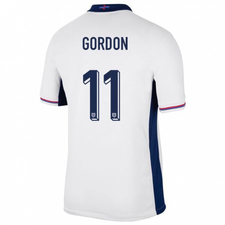 Kandiny Niño Camiseta Inglaterra Anthony Gordon #11 Blanco 1ª Equipación 24-26 La Camisa Chile
