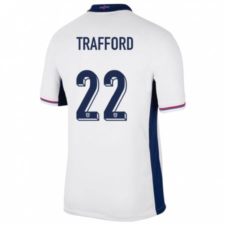 Kandiny Niño Camiseta Inglaterra James Trafford #22 Blanco 1ª Equipación 24-26 La Camisa Chile