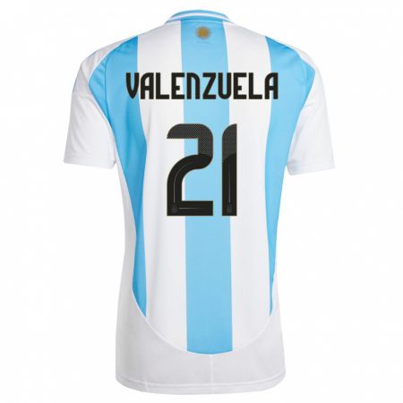 Kandiny Niño Camiseta Argentina Fernando Valenzuela #21 Blanco Azul 1ª Equipación 24-26 La Camisa Chile