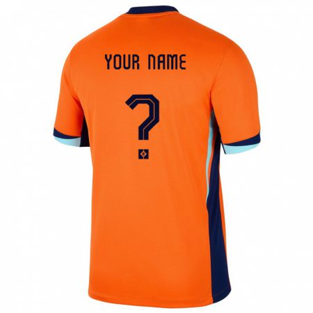 Kandiny Niño Camiseta Países Bajos Su Nombre #0 Naranja 1ª Equipación 24-26 La Camisa Chile