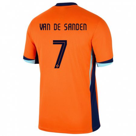 Kandiny Niño Camiseta Países Bajos Shanice Van De Sanden #7 Naranja 1ª Equipación 24-26 La Camisa Chile