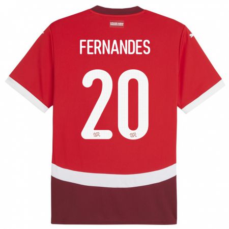 Kandiny Niño Camiseta Suiza Edimilson Fernandes #20 Rojo 1ª Equipación 24-26 La Camisa Chile
