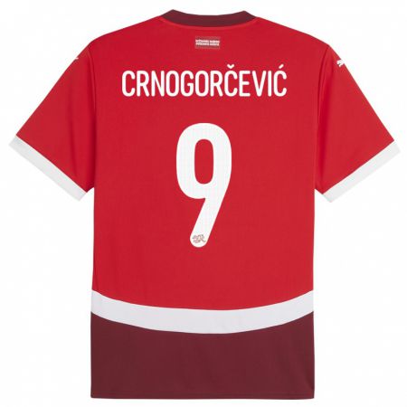 Kandiny Niño Camiseta Suiza Ana Maria Crnogorcevic #9 Rojo 1ª Equipación 24-26 La Camisa Chile