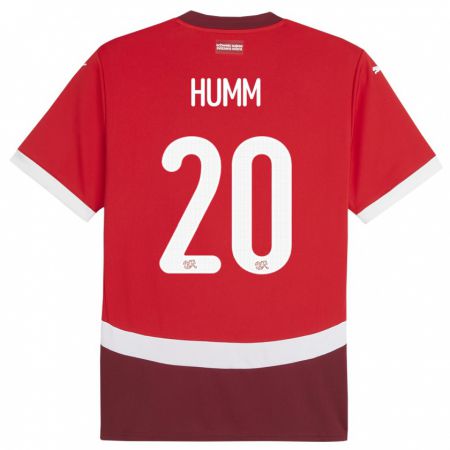 Kandiny Niño Camiseta Suiza Fabienne Humm #20 Rojo 1ª Equipación 24-26 La Camisa Chile