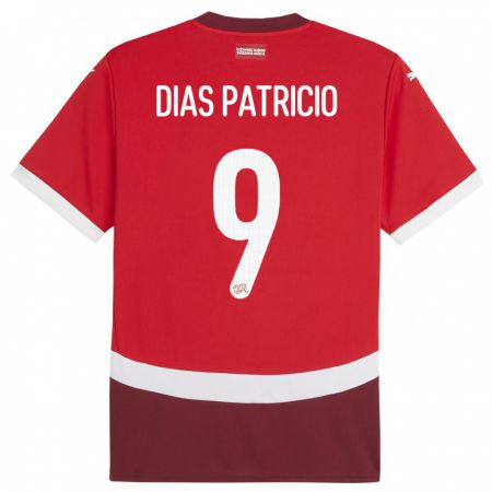 Kandiny Niño Camiseta Suiza Alexandre Dias Patricio #9 Rojo 1ª Equipación 24-26 La Camisa Chile