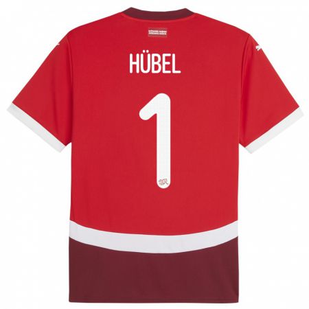 Kandiny Niño Camiseta Suiza Marvin Hubel #1 Rojo 1ª Equipación 24-26 La Camisa Chile