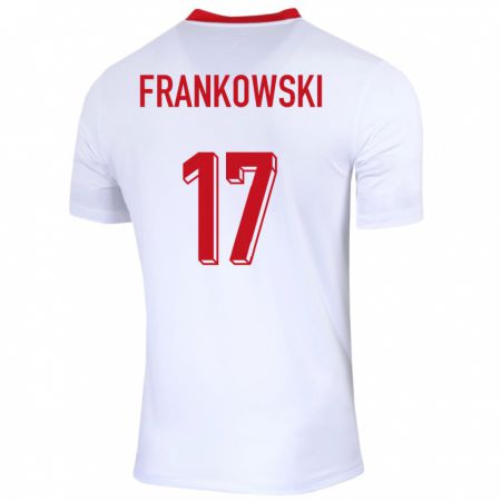 Kandiny Niño Camiseta Polonia Przemyslaw Frankowski #17 Blanco 1ª Equipación 24-26 La Camisa Chile