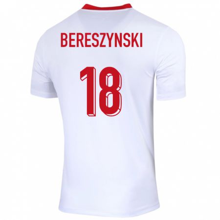 Kandiny Niño Camiseta Polonia Bartosz Bereszynski #18 Blanco 1ª Equipación 24-26 La Camisa Chile