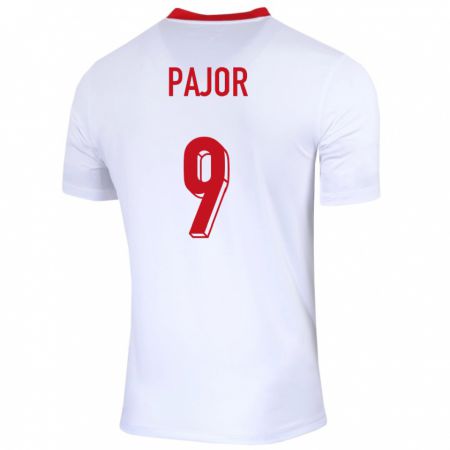 Kandiny Niño Camiseta Polonia Ewa Pajor #9 Blanco 1ª Equipación 24-26 La Camisa Chile