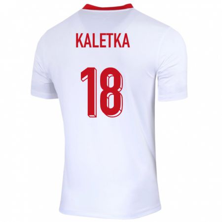 Kandiny Niño Camiseta Polonia Nikol Kaletka #18 Blanco 1ª Equipación 24-26 La Camisa Chile