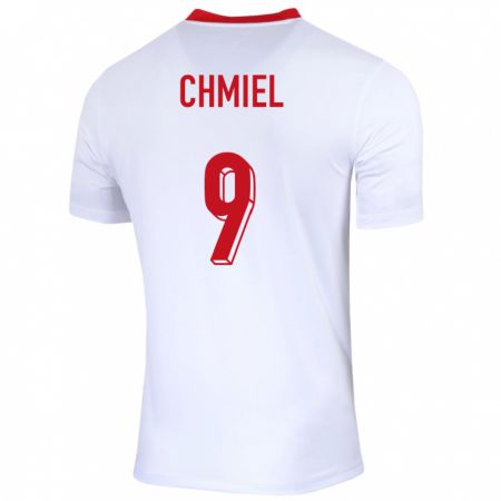 Kandiny Niño Camiseta Polonia George Chmiel #9 Blanco 1ª Equipación 24-26 La Camisa Chile