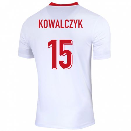 Kandiny Niño Camiseta Polonia Mateusz Kowalczyk #15 Blanco 1ª Equipación 24-26 La Camisa Chile