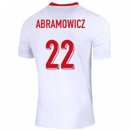 Kandiny Niño Camiseta Polonia Slawomir Abramowicz #22 Blanco 1ª Equipación 24-26 La Camisa Chile