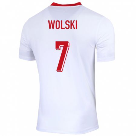 Kandiny Niño Camiseta Polonia Filip Wolski #7 Blanco 1ª Equipación 24-26 La Camisa Chile