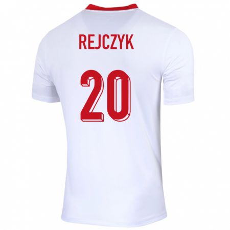 Kandiny Niño Camiseta Polonia Filip Rejczyk #20 Blanco 1ª Equipación 24-26 La Camisa Chile