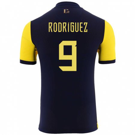 Kandiny Niño Camiseta Ecuador Ingrid Rodriguez #9 Amarillo 1ª Equipación 24-26 La Camisa Chile