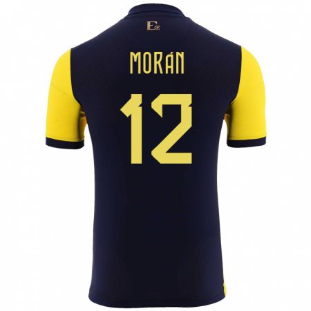 Kandiny Niño Camiseta Ecuador Andrea Moran #12 Amarillo 1ª Equipación 24-26 La Camisa Chile