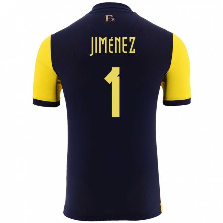 Kandiny Niño Camiseta Ecuador Tony Jimenez #1 Amarillo 1ª Equipación 24-26 La Camisa Chile