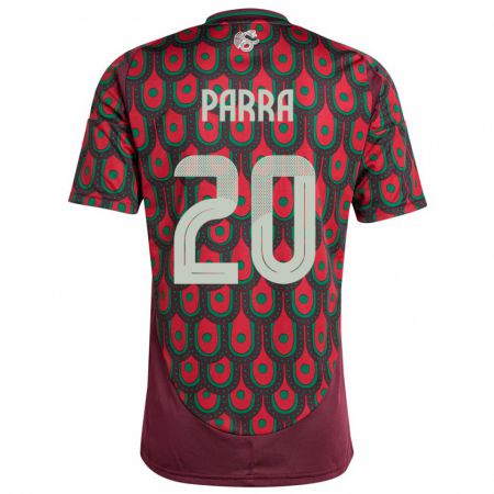 Kandiny Niño Camiseta México Rodrigo Parra #20 Granate 1ª Equipación 24-26 La Camisa Chile