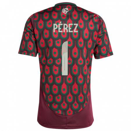 Kandiny Niño Camiseta México Emiliano Perez #1 Granate 1ª Equipación 24-26 La Camisa Chile