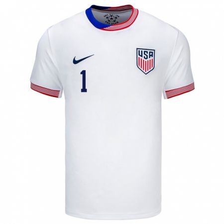 Kandiny Niño Camiseta Estados Unidos Chris Brady #1 Blanco 1ª Equipación 24-26 La Camisa Chile