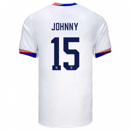 Kandiny Niño Camiseta Estados Unidos Johnny #15 Blanco 1ª Equipación 24-26 La Camisa Chile