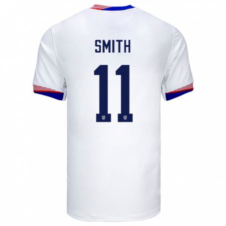 Kandiny Niño Camiseta Estados Unidos Sophia Smith #11 Blanco 1ª Equipación 24-26 La Camisa Chile