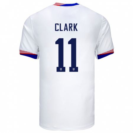 Kandiny Niño Camiseta Estados Unidos Caden Clark #11 Blanco 1ª Equipación 24-26 La Camisa Chile