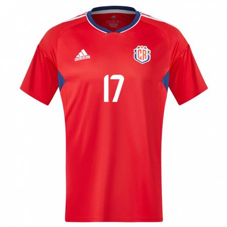 Kandiny Niño Camiseta Costa Rica Michelle Montero #17 Rojo 1ª Equipación 24-26 La Camisa Chile