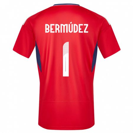 Kandiny Niño Camiseta Costa Rica Noelia Bermudez #1 Rojo 1ª Equipación 24-26 La Camisa Chile