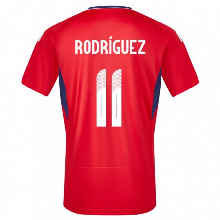 Kandiny Niño Camiseta Costa Rica Raquel Rodriguez #11 Rojo 1ª Equipación 24-26 La Camisa Chile