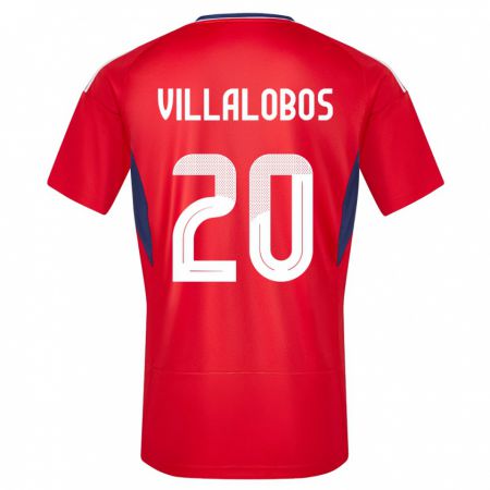Kandiny Niño Camiseta Costa Rica Fabiola Villalobos #20 Rojo 1ª Equipación 24-26 La Camisa Chile