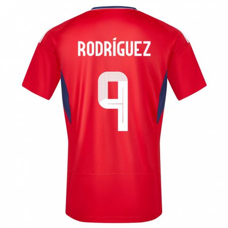 Kandiny Niño Camiseta Costa Rica Doryan Rodriguez #9 Rojo 1ª Equipación 24-26 La Camisa Chile