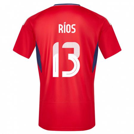 Kandiny Niño Camiseta Costa Rica Keral Rios #13 Rojo 1ª Equipación 24-26 La Camisa Chile