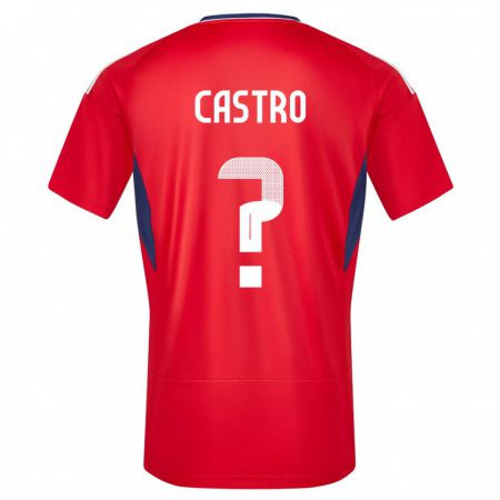 Kandiny Niño Camiseta Costa Rica Mathias Castro #0 Rojo 1ª Equipación 24-26 La Camisa Chile