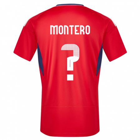 Kandiny Niño Camiseta Costa Rica Claudio Montero #0 Rojo 1ª Equipación 24-26 La Camisa Chile