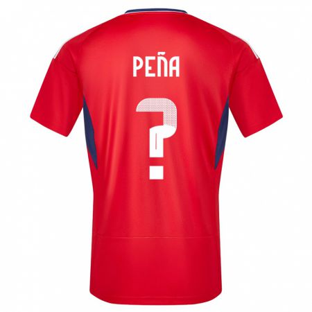 Kandiny Niño Camiseta Costa Rica Randy Pena #0 Rojo 1ª Equipación 24-26 La Camisa Chile