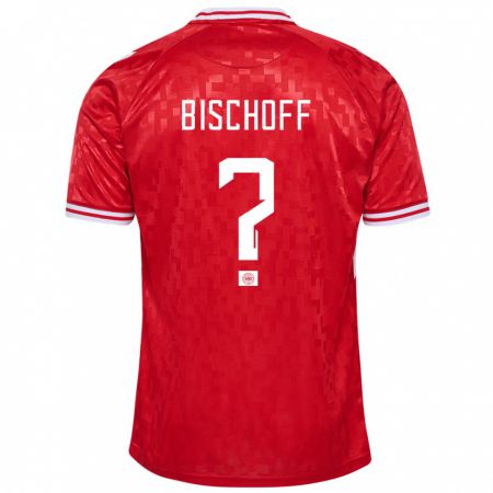 Kandiny Niño Camiseta Dinamarca Clement Bischoff #0 Rojo 1ª Equipación 24-26 La Camisa Chile
