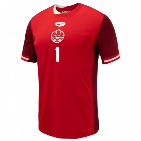 Kandiny Niño Camiseta Canadá James Pantemis #1 Rojo 1ª Equipación 24-26 La Camisa Chile