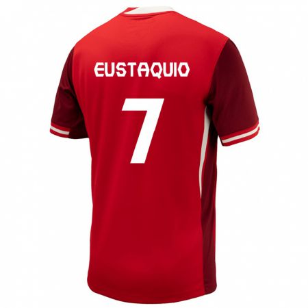 Kandiny Niño Camiseta Canadá Stephen Eustáquio #7 Rojo 1ª Equipación 24-26 La Camisa Chile
