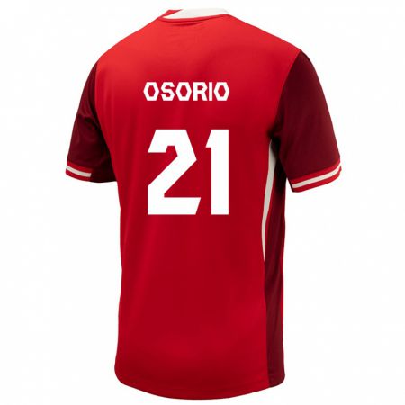 Kandiny Niño Camiseta Canadá Jonathan Osorio #21 Rojo 1ª Equipación 24-26 La Camisa Chile