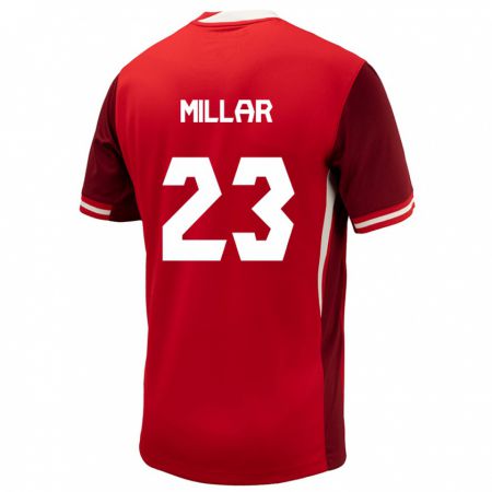 Kandiny Niño Camiseta Canadá Liam Millar #23 Rojo 1ª Equipación 24-26 La Camisa Chile