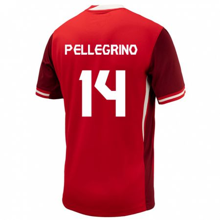 Kandiny Niño Camiseta Canadá Gabriel Pellegrino #14 Rojo 1ª Equipación 24-26 La Camisa Chile